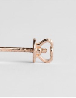 Auskarai su užsukamu užsegimu- Akutės.  Rausvas auksas, praba 585 | Aukseja.lt