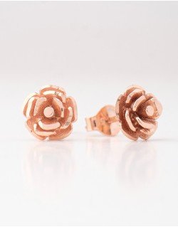 Auskarai Rožytės. Rausvas auksas, praba 585 | Aukseja.lt