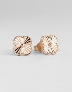 Auskarai - Dobiliukas. Rausvas auksas, praba 585 | Aukseja.lt