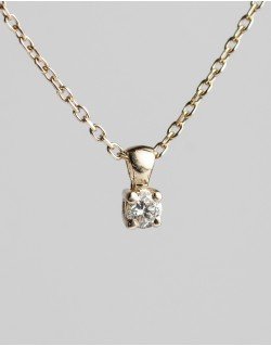 Grandinėlė su pakabuku su deimantais - Akutė. Geltonas auksas | Aukseja.lt