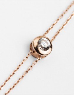 Apyrankė - akutė. Reguliuojamas ilgis. Rausvas auksas, praba 585 | Aukseja.lt