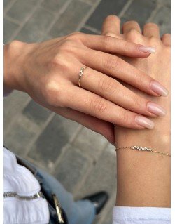 Minimalistinė apyrankė - Akutės. Rausvas auksas, praba 585 | Aukseja.lt