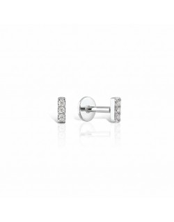 585 balto aukso mono piercing auskaras Linija su cirkoniais 4 × 1 mm |Aukseja.lt