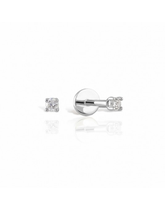 585 balto aukso mono piercing auskaras su 2 mm akute | Aukseja.lt