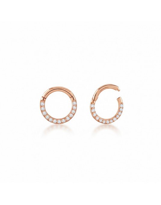 Mono auskaras - Rinkutė su cirkoniais. Baltas auksas, praba 585 | Aukseja.lt