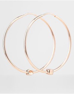 Auskarai Rinkutės-  21mm. Rausvas auksas, praba 585. Auskarai | Aukseja.lt