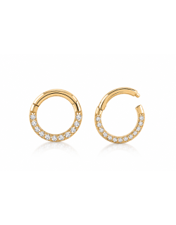 585 gelrono aukso mono piercing rinkutė su cirkoniais 5 mm | Aukseja.lt