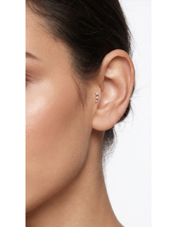 Balto aukso helix piercing auskaras Žvaigždžių takas su trimis cirkoniais ausyje | Aukseja.lt