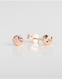 Auksarai Burbuliukai 4mm. Rausvas auksas, praba 585. Auskarai | Aukseja.lt