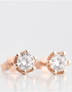 Auskarai akutės su cirkonio kristalais. | Auskarai. Aukseja.lt