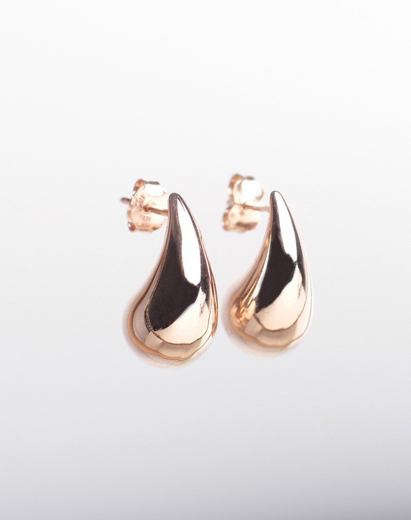 Auskarai Lašiukai. Rausvas auksas, praba 585 | Aukseja.lt