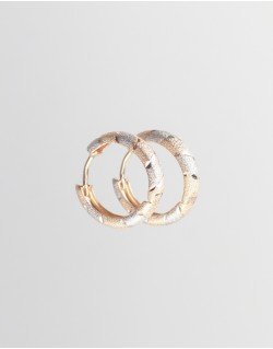 Auskarai Rinkutės- 15mm. Rausvas auksas, praba 585 | Aukseja.lt