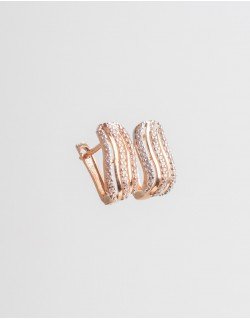 Auskarai - Bangelė. Rausvas auksas, praba 585 | Aukseja.lt