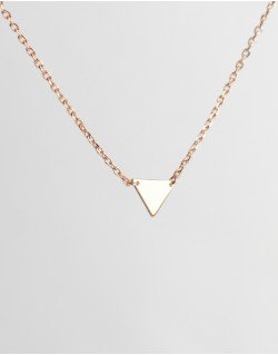 Grandinėlė su pakabuku " Trikampiukas". Rausvas auksas, praba 585. | Aukseja.lt