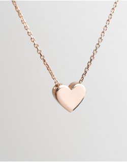 Grandinėlė su pakabuku - Širdelė. Rausvas auksas, praba 585. | Aukseja.lt