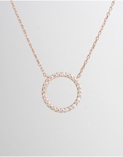 Grandinėlė su pakabuku "O". Rausvas auksas, praba 585. | Aukseja.lt