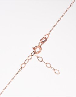 Grandinėlė su pakabuku "O". Rausvas auksas, praba 585. | Aukseja.lt