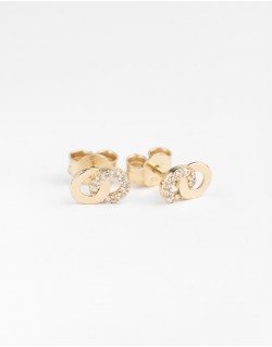 Auskarai Begalybė. Geltonas auskas, praba 585 | Aukseja.lt