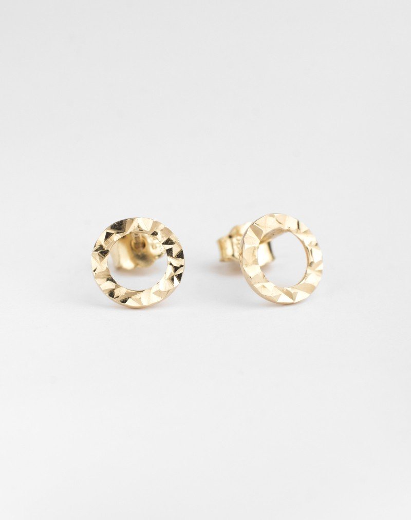 Auskarai Ovalas. Geltonas auksas, praba 585 | Aukseja.lt