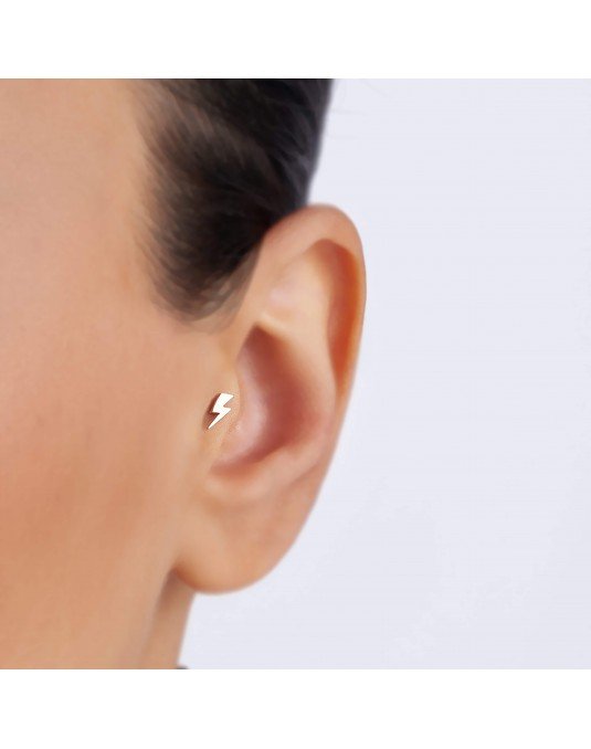 Mono auskaras - Žaibas.Piercing/Helix. Rausvas auksas, praba 585 | Aukseja.lt