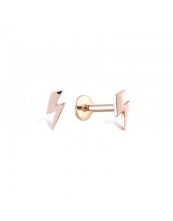 Mono auskaras - žaibukas. Baltas auksas, praba 585 | Aukseja.lt