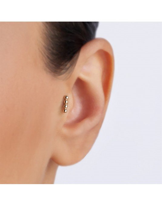 Mono auskaras - Burbuliukai. Rausvas auksas, praba 585| Aukseja.lt