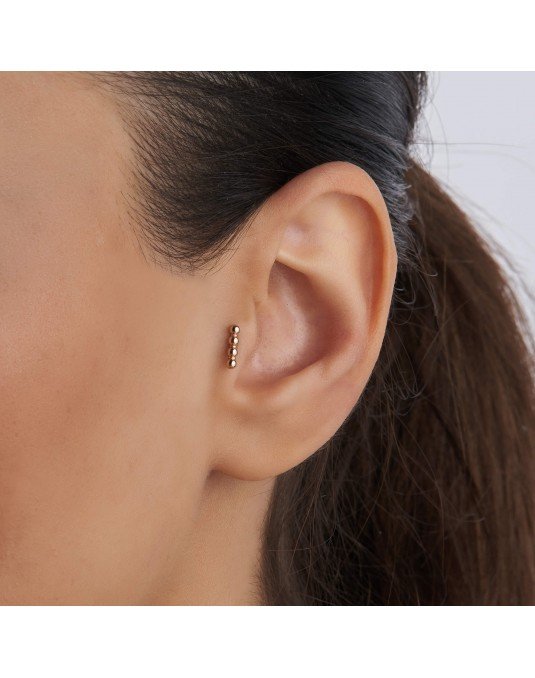 Mono auskaras - Burbuliukai. Rausvas auksas, praba 585| Aukseja.lt