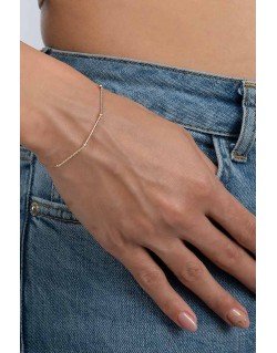 Minimalistinė grandinėlė su pakabuku (rausvas auksas)