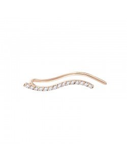 Mono auskaras - Bangelė. Cirkonio kristalai. Rausvas auksas, praba 585 | Aukseja.lt