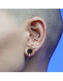 Mono auskaras - Gėlytė .Rausvas auksas, praba 585