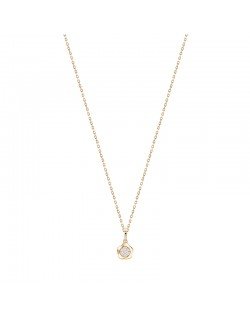 Minimalistiškas kaklo papuošalas su pakabuku - Subtilumas, rausvas auksas, praba 585