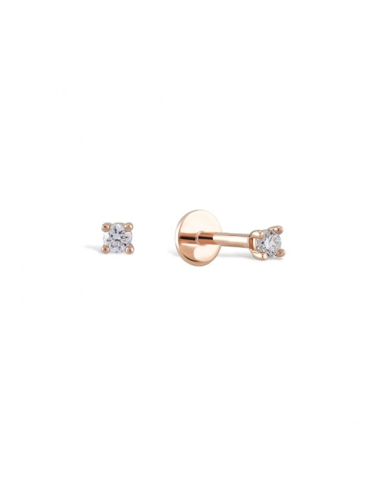 585 rausvo aukso mono piercing auskaras Mini akutė 1,5 mm | Aukseja.lt