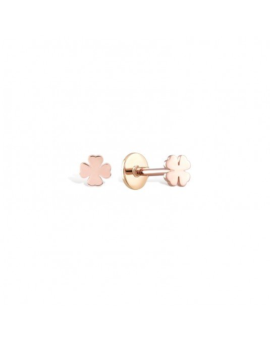 Mono auskaras - Dobilas. Piercing/Helix. Rausvas auksas, praba 585|Aukseja.lt