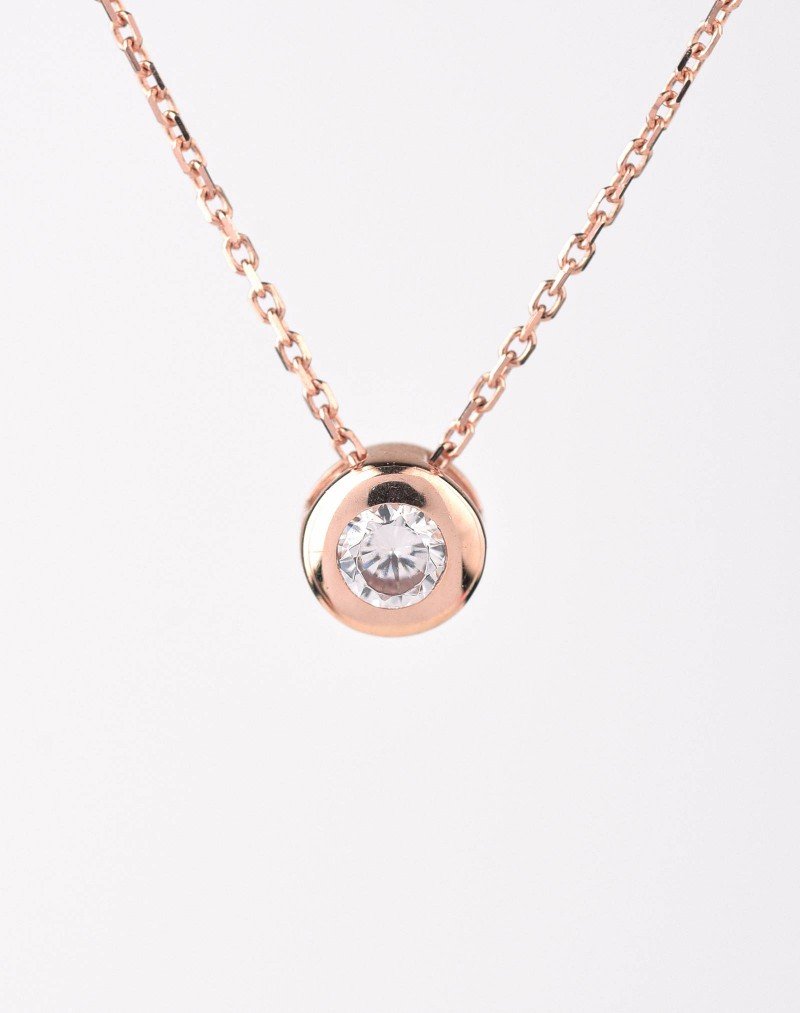 Gandinėlė su pakabuku "Akutė". Rausvas auksas, praba 585. | Aukseja.lt