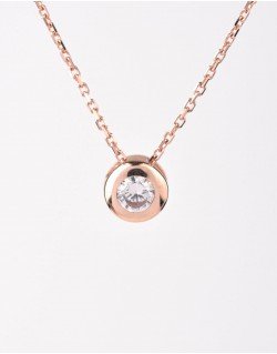 Gandinėlė su pakabuku "Akutė". Rausvas auksas, praba 585. | Aukseja.lt