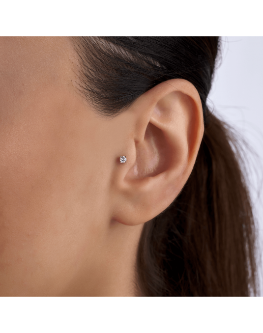 Mono auskaras - Akutė. Rausvas auksas, praba 585. Helix, Piercing tipo auskaras | Aukseja.lt