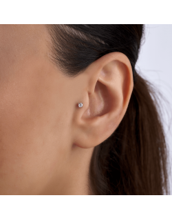 Mono auskaras - Akutė. Rausvas auksas, praba 585. Helix, Piercing tipo auskaras | Aukseja.lt