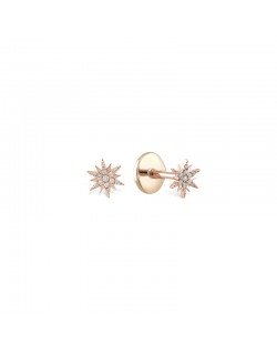 Mono auskaras - Snaigė su cirkoniais. Baltas auksas, praba 585 | Aukseja.lt