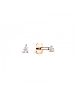 Mono auskaras - Lašo formos akutė. Baltas auksas, praba 585 |Aukseja.lt