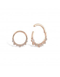 Mono auskaras - Rinkutė su cirkoniais. Rausvas auksas, praba 585 | Aukseja.lt