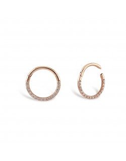 Mono auskaras - Rinkutė su cirkoniais. Rausvas auksas, praba 585 | Aukseja.lt