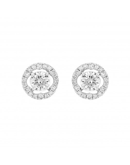 Auksarai HALO su deimantais. Baltas auksas, aukšta kokybė ir deimantų švarumas. | Aukseja.lt