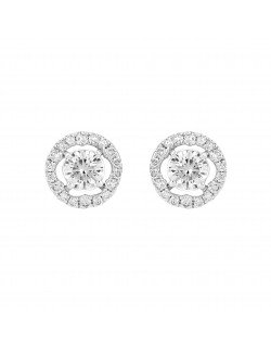 Auksarai HALO su deimantais. Baltas auksas, aukšta kokybė ir deimantų švarumas. | Aukseja.lt