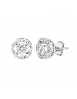 Auksarai HALO su deimantais. Baltas auksas, aukšta kokybė ir deimantų švarumas. | Aukseja.lt