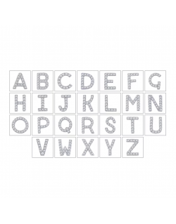 Grandinėlė su pakabuku - Raiė A su natūraliais deimantais. Baltas auksas | Aukseja.lt