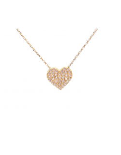 Grandinėlė su pakabuku "Širdelė". Rausvas auksas, praba 585. | Aukseja.lt