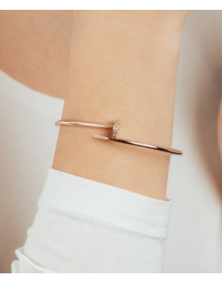 Apyrankė "Vinis". Rausvas auksas, praba 585 | Aukseja.lt