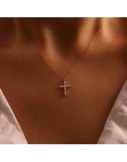 Pakabukas "Kryželis". Rausvas auksas, praba 585. |Aukseja.lt