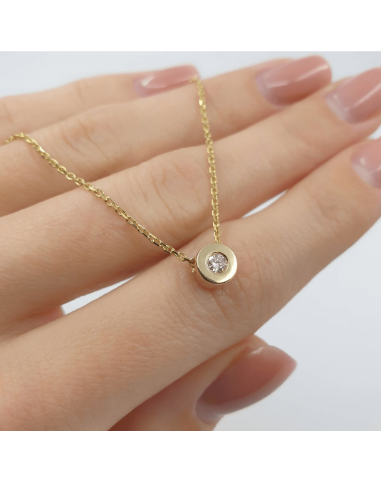 Grandinėlė su pakabuku - Akutė. Geltonas auksas, praba 585. | Aukseja.lt