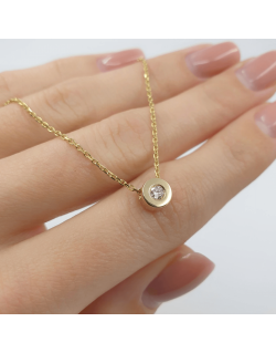 Grandinėlė su pakabuku - Akutė. Geltonas auksas, praba 585. | Aukseja.lt